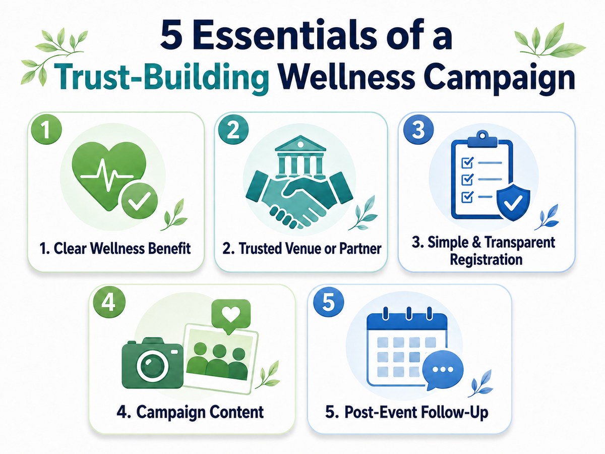 Core elements of trust-building wellness campaign