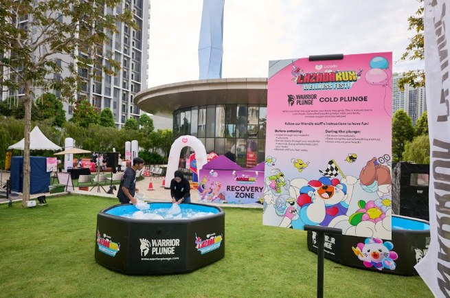 Setting up Lazada Run Wellness Festival